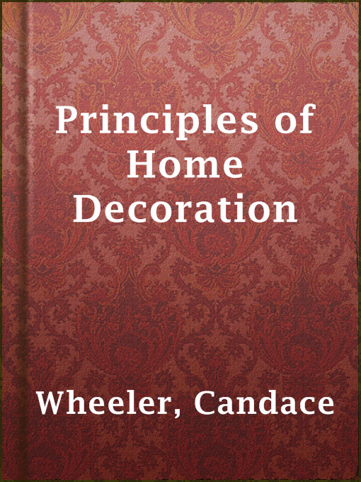 Cover image for Principles of Home Decoration